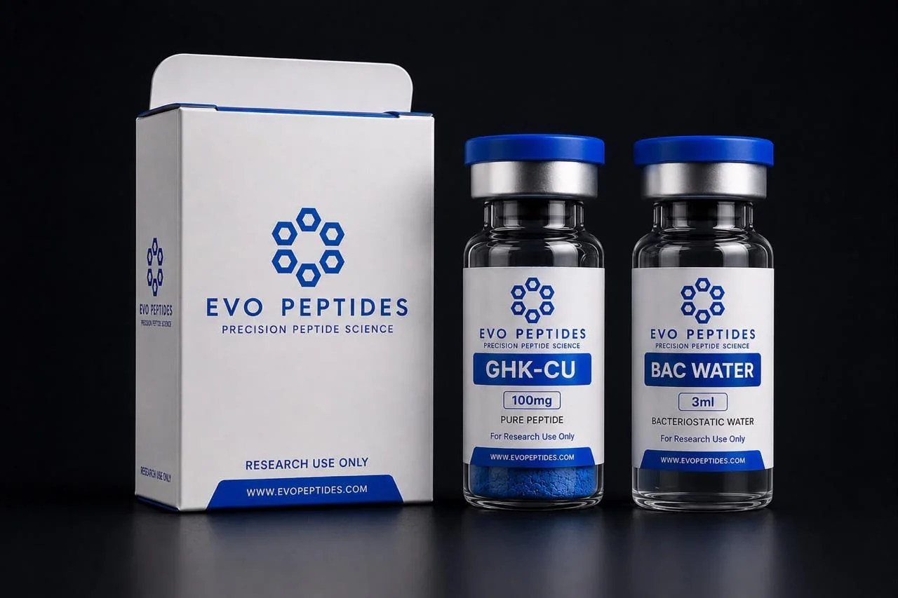 Kit GHK-Cu 100mg + Água bacteriostática — Evo Peptides